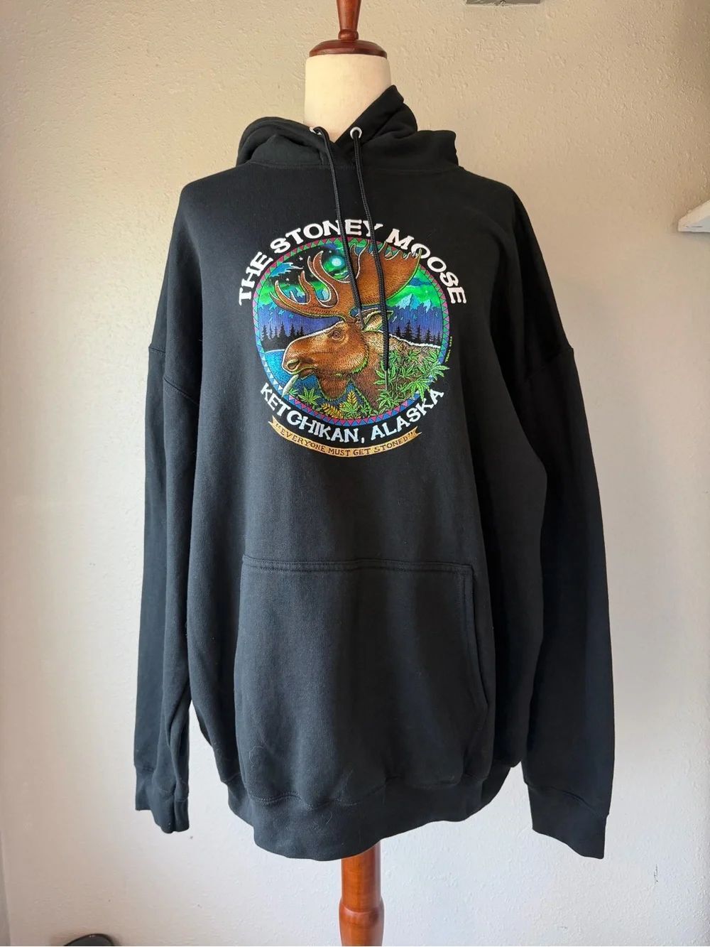 The Stoney Moose Black Hoodie Ketchikan Alaska Size 2XL